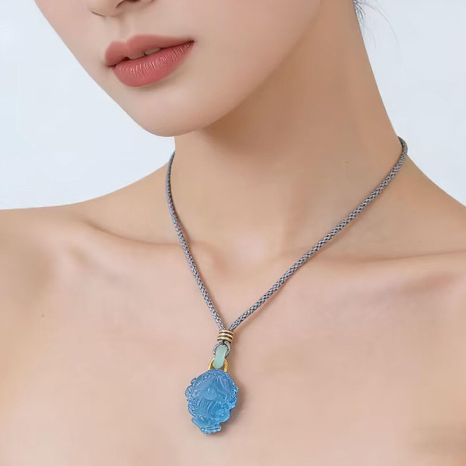 Collar de Aguamarina Natural, joyería única Fengshui, joyería con Piedra Natal de Marzo, Colgante en Forma de Sapo Dorado, Regalos Hechos a Mano, Collares para mamá, Mujer,A