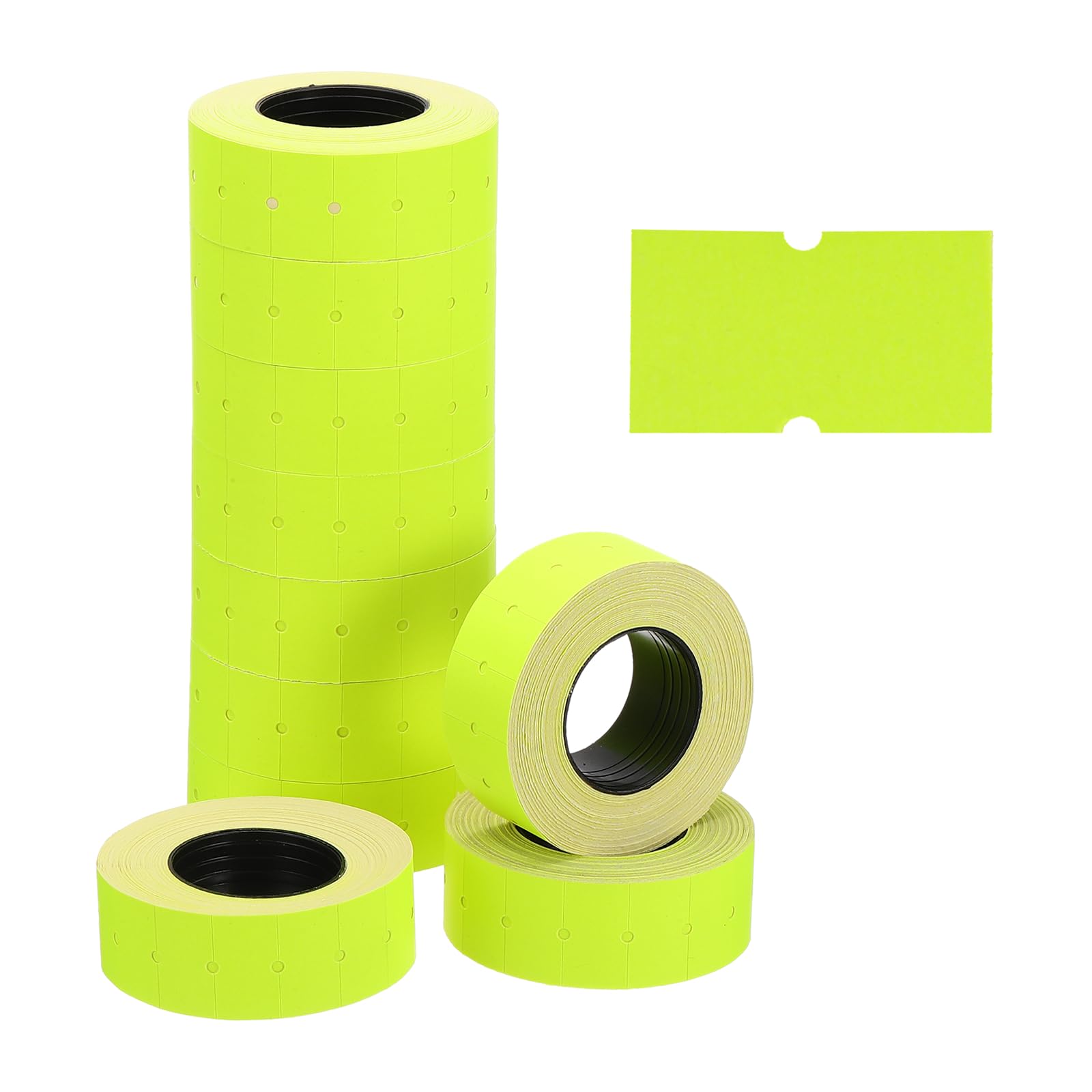 PATIKIL Pricing Labels, 10 Rolls 8000 Price Price Gun Labels Self-Adhesive Rectangular Puzzle Shape Marker Tag Stickers for Date Gun, Yellow
