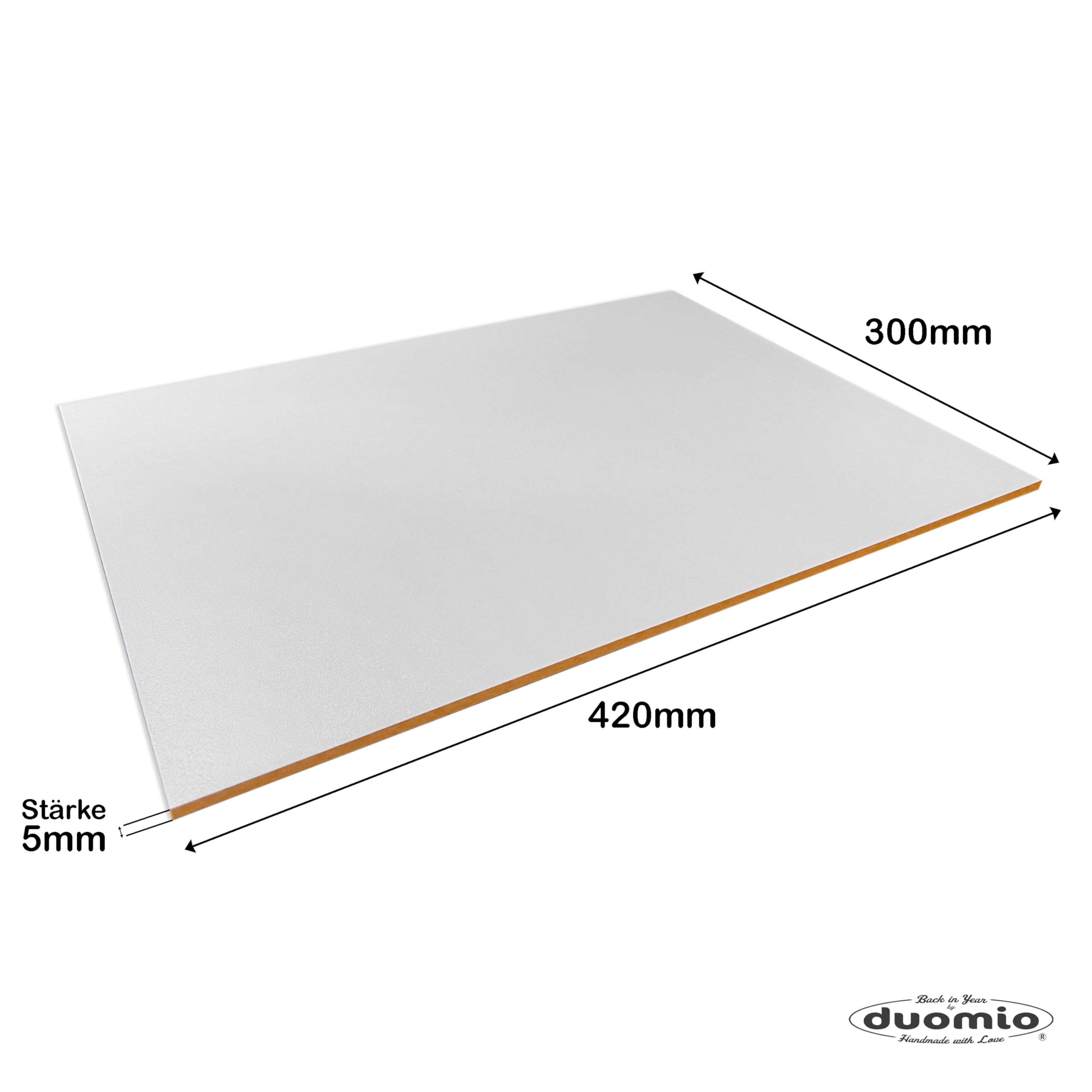 (10 Platten, A3, 5mm) Hochwertige HDF Hochverdichtete Faserplatten - Einseitig Weiß lackiert, besser als MDF Platten dicker, stabiler, günstiger 5mm; ideales Holz zum Basteln, bedrucken/Lasercut