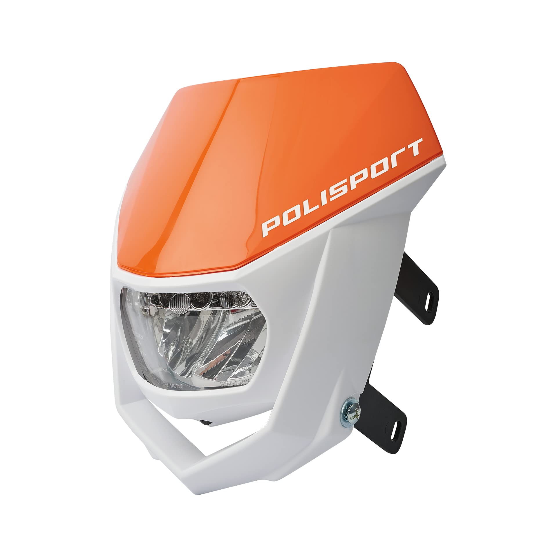 Polisport 8667100001 - Faro anteriore HALO in polipropilene con lampada LED compatibile con tutti i modelli motocross/enduro in colore bianco