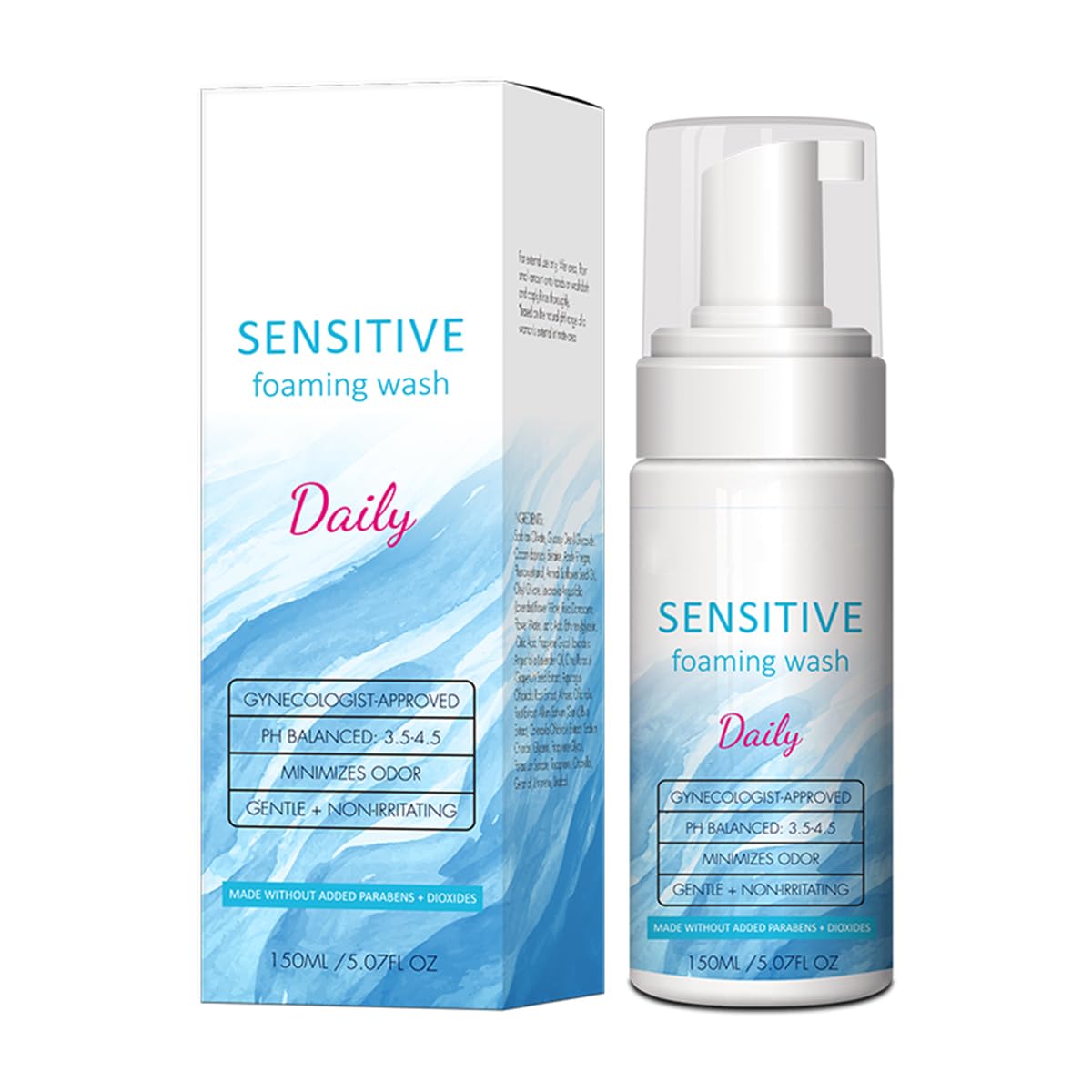 Female private care foam liquid Naturally Safe pH-Balancing Gentle Cleansing Formula for Daily Care Odor Control and Feminine