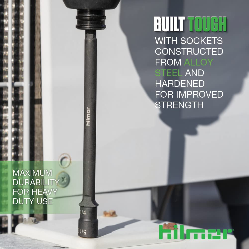 hilmor 15 cm 1/4 i 5/16 odwracalna nakrętka magnetyczna, 3-pak