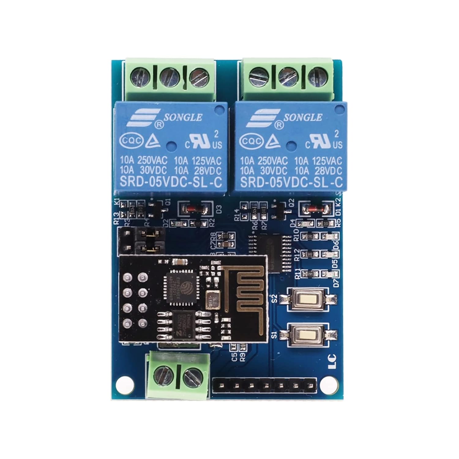 5V ESP8266 ESP-01 1 Channel WiFi Relay Module ESP-01S 2 Way for IOT Smart Home Remote Control Switch Phone APP(1 Way)