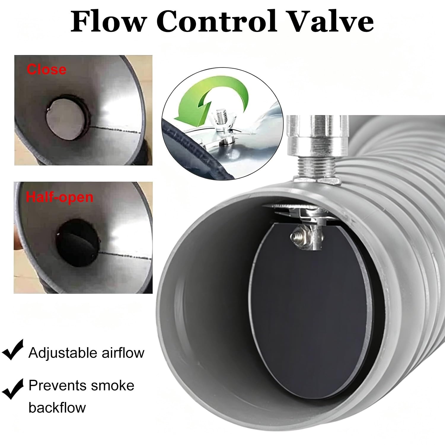 Brazo Articulado Industrial Para Extracción De Humos, Ajustable En 360° Manguera Flexible Para Recogida De Polvo Con Campana, Para Talleres Y Laboratorios(L 1.5m,ID 68mm)