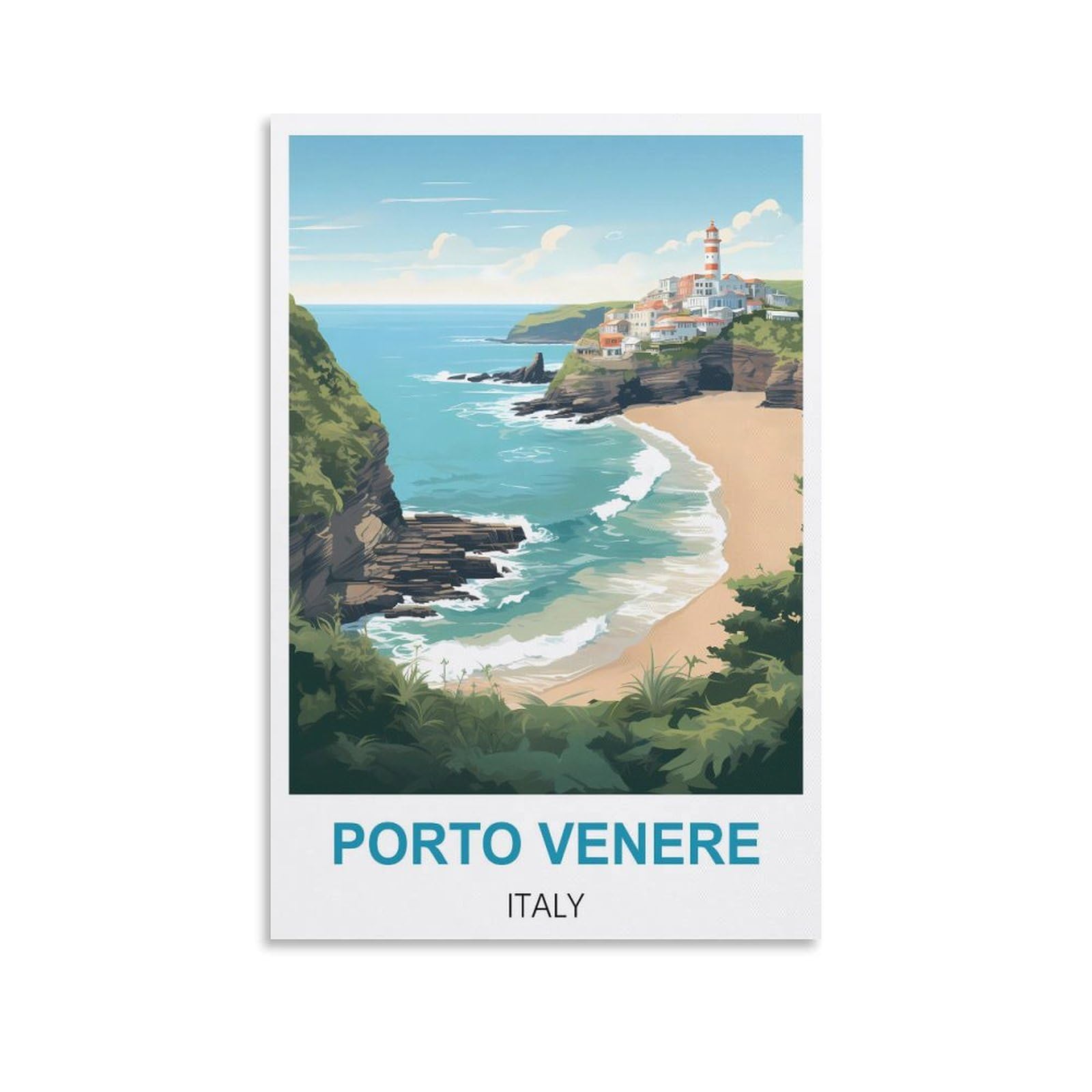 Vintage Metal Tin Signs,Porto Venere Italys,Vintage Bar Club Cave Home Kitchen Rustic Wall Art Decor Funny Sign 30x30cm