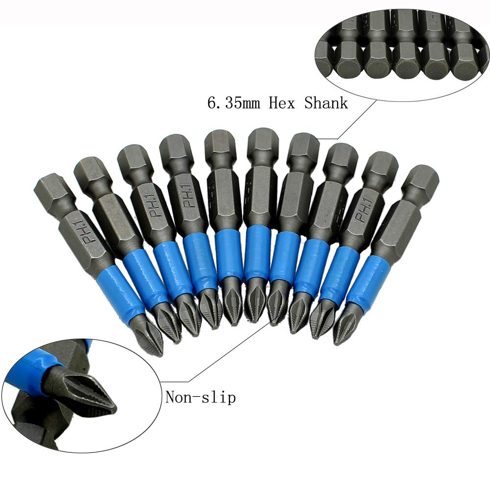 12-teiliges Magnetisches Schraubendreher-Bit-Set – 50 Mm, Inkl. PZ1-3 & PH1-3 Für Elektro- & Handbohrer