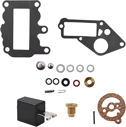 Autoparts Kit de reparación de carburador con reemplazo de flotador para fueraborda Johnson Evinrude 9.5HP 382048 BRP OMC