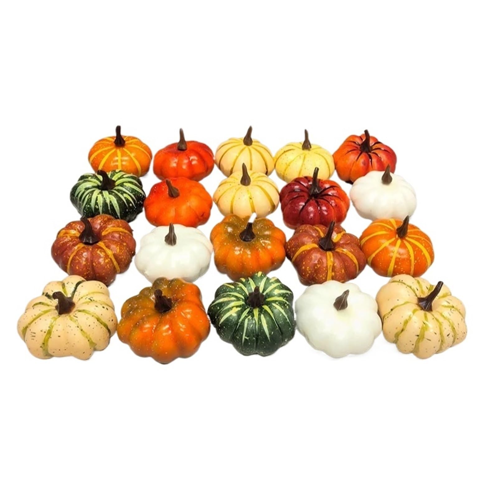 20 Stück künstliche Kürbis-Halloween-Familiendekoration aus Kunststoff