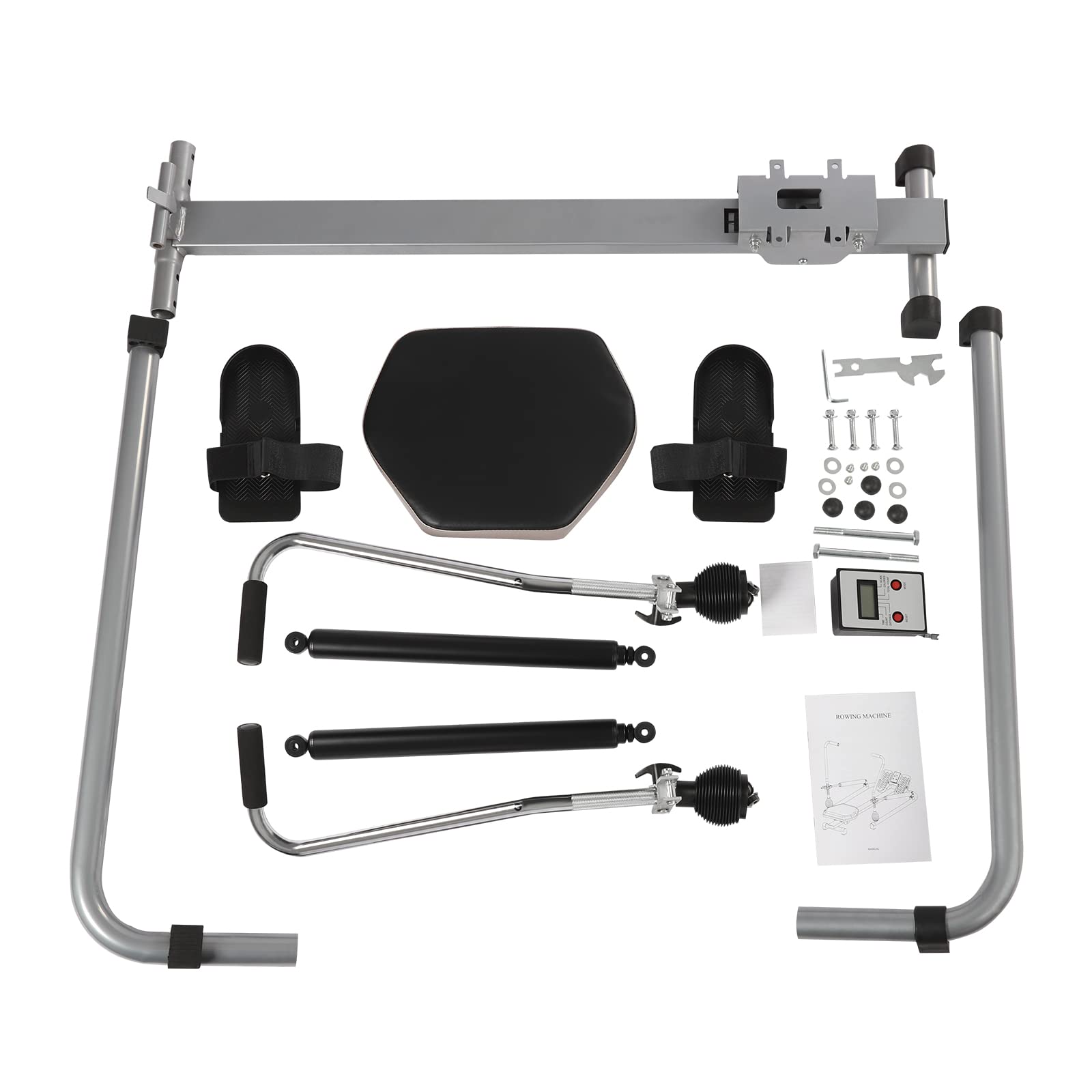 Wioślarz do domu, składany, hydrauliczny wioślarz z wyświetlaczem LCD, urządzenie fitness, trener pleców do ćwiczeń cardio