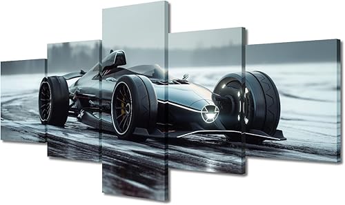 Miniatura 46 de TUMOVO Pintura retro para motocicletas, impresiones artísticas de motocicleta Cyberpunk, 5 piezas, lienzo, arte de pared, arte de pared Giclée,