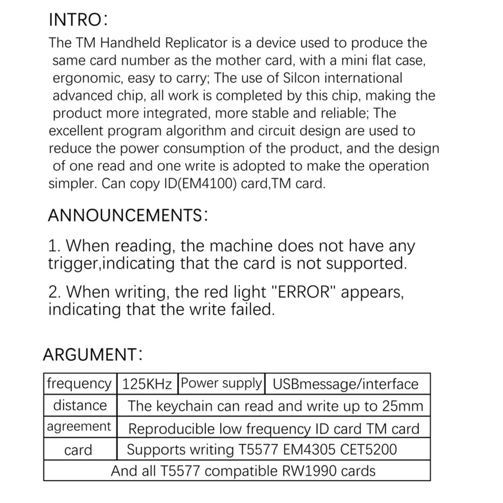 TM RFID-Duplikator-Kopierer und Touch-Speicherschlüssel RW1990 RW2000 IButton-Kopie 125 KHz T5577 EM4305 EM4100 Schlüssel-Tag-Karten Einfach zu Verwenden