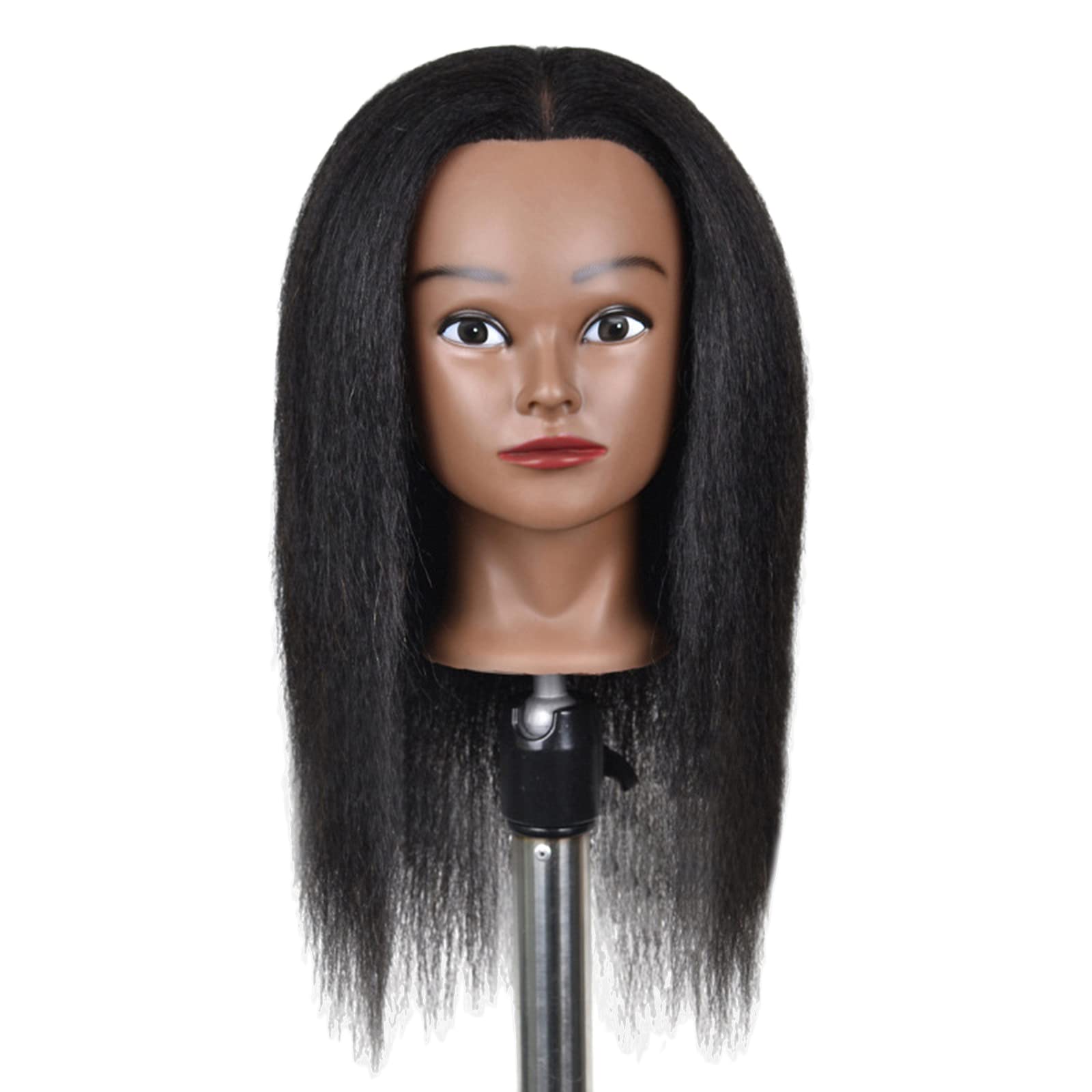 Tête de mannequin d'entraînement à la coiffure - 40,6 cm - Noir clair - 40,6 cm