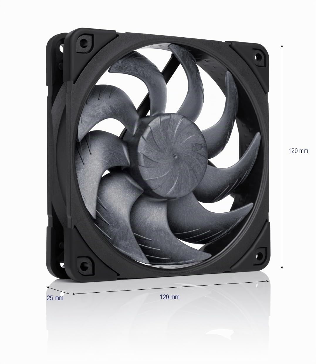 Noctua NF-A12x25 G2 PWM Sx2-PP chromax.black, Kit avec Deux Ventilateurs pour Installation Push-Pull ou Côte à Côte (Noir)