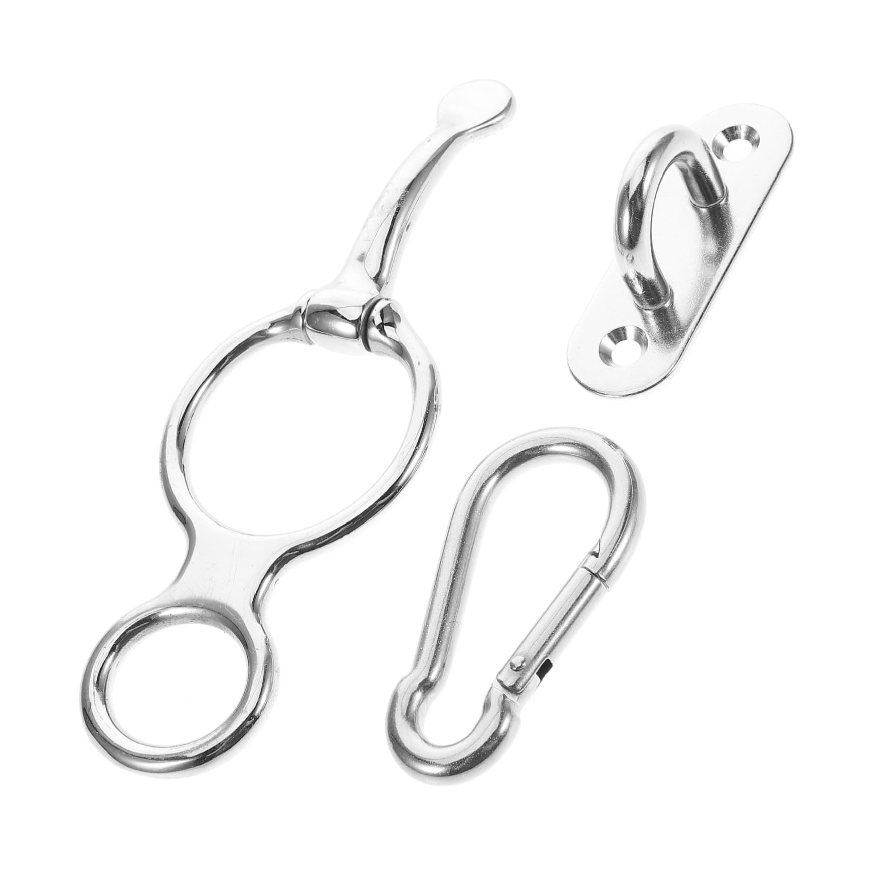 Abaodam Stirrup in Horse Trailer Accessories and Parts Horse Essentials Horse Tie Metal Horse Hitching Ring Horse Supplies Horse Accessory Clip Stainless Steel Silver