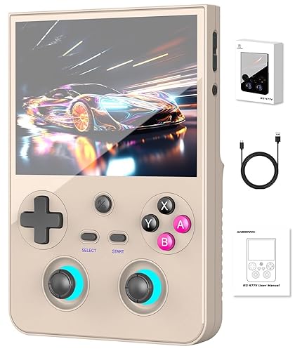 Anbernic RG477V Retro Handheld Game Console , 4.7 Inch Touch Screen Android 14 System Support WiFi 6E Bluetooth 5.3 Dimensity 8300 Processor 8+128GB(Gray)