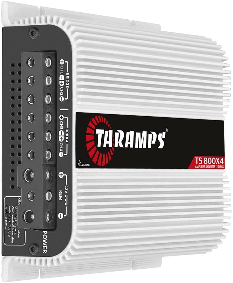Taramps TS 800x4 Car Audio Multichannel Amplifier 800 Watts Rms 2 Ohms 4 Channel 2 Bridged Channel Full Range Crossover, RCA/High Level Input, Class D - Image 2