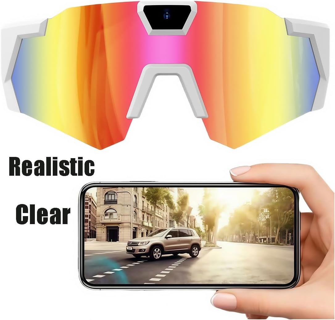 4K HD Video Camera Baseball Glasses—2026 Upgrade Smart Video POV Sports Glasses, Recording Action Softball Sunglasses with Memory Cameras for Men Women (1pc-Dazzling B)