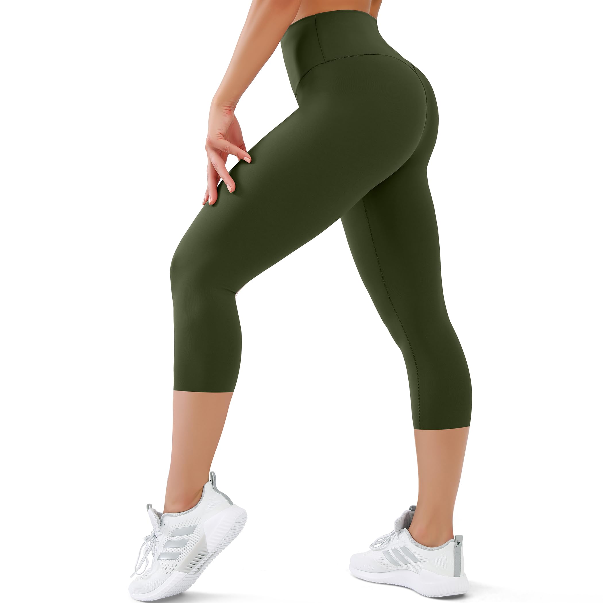 High Waisted Leggings with Pockets for Women Buttery Soft Full Length Capri Workout Yoga Pants Compression Pants