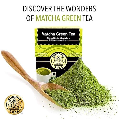 Miniatura 7 de Buddha Teas Té verde matcha orgánico OU Kosher USDA orgánico CCOF orgánico 18 bolsas de té sin blanqueador