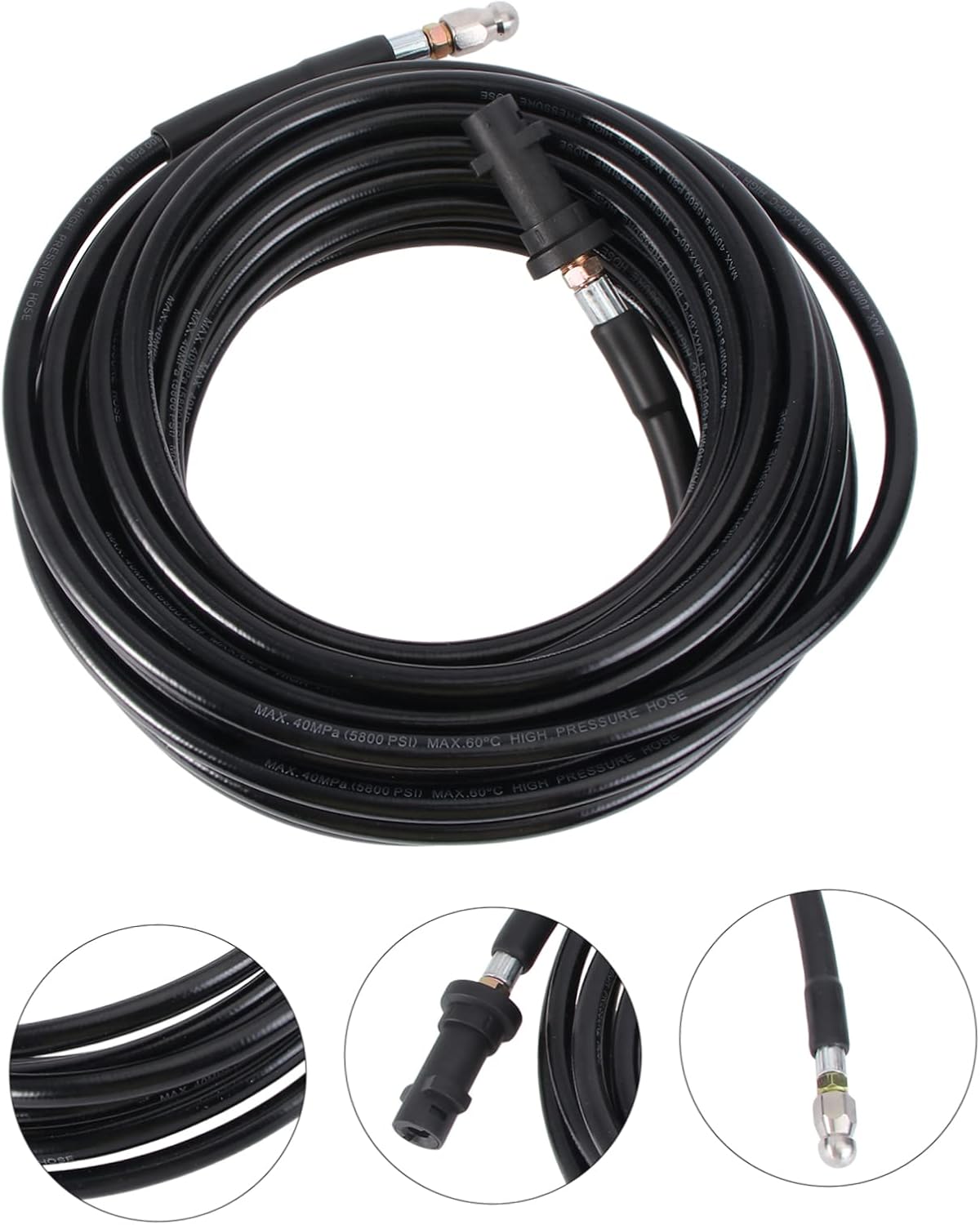 Washing Machine Pressure Washing Hose 15m Long High Pressure Washer Hose for Cleaning
