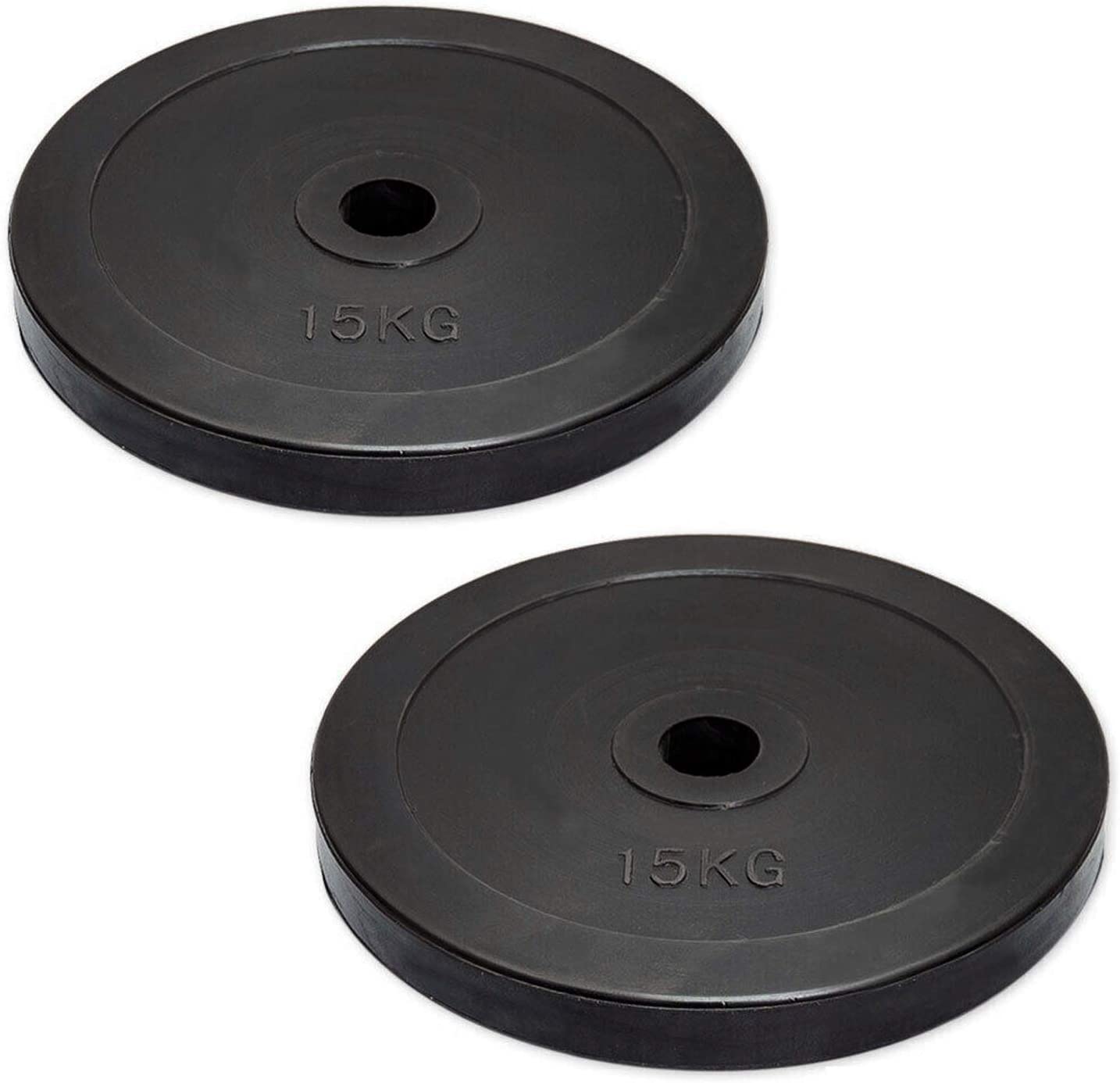 MaxStrength 2" Olympic Bumper Rubber Weight Plates Gym Body Building Muscles Strength 15kg 5cm (15kg x 2 = 30)