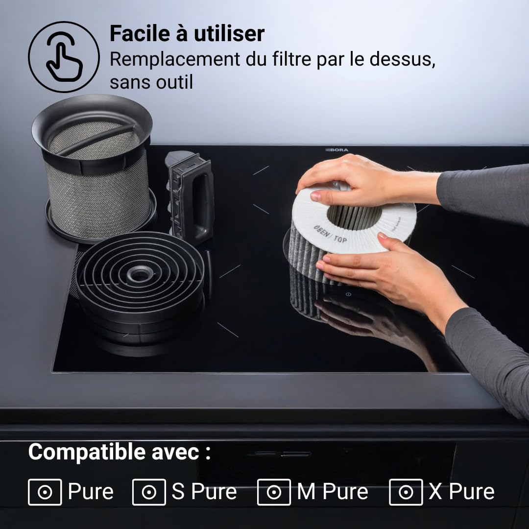 BORA PUAKF Filtre à charbon actif pour hotte PURE, Filtre de rechange d’origine, Filtre BORA PURE PUAKF