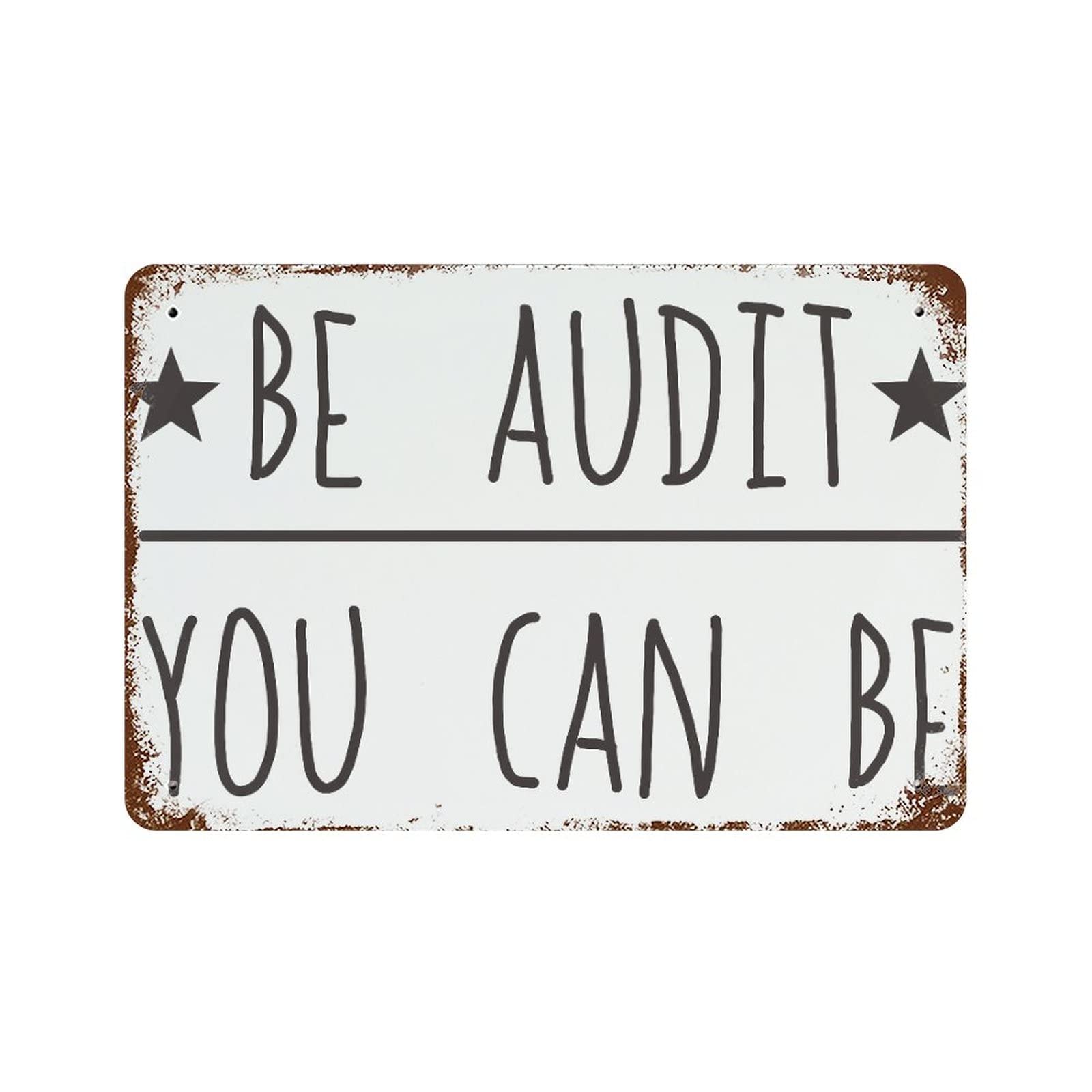 Panneau Be Audit You Can Be vintage haut de gamme pour décoration élégante de pelouse 30x45cm