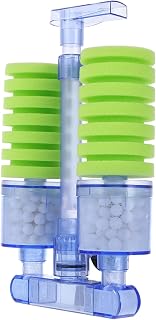 Mipcase Aquarium Biochemical Sponge Aeration Tool for Fish Tanks Compact Design Oxygen Pump Connection for Filtration and Waste Collection