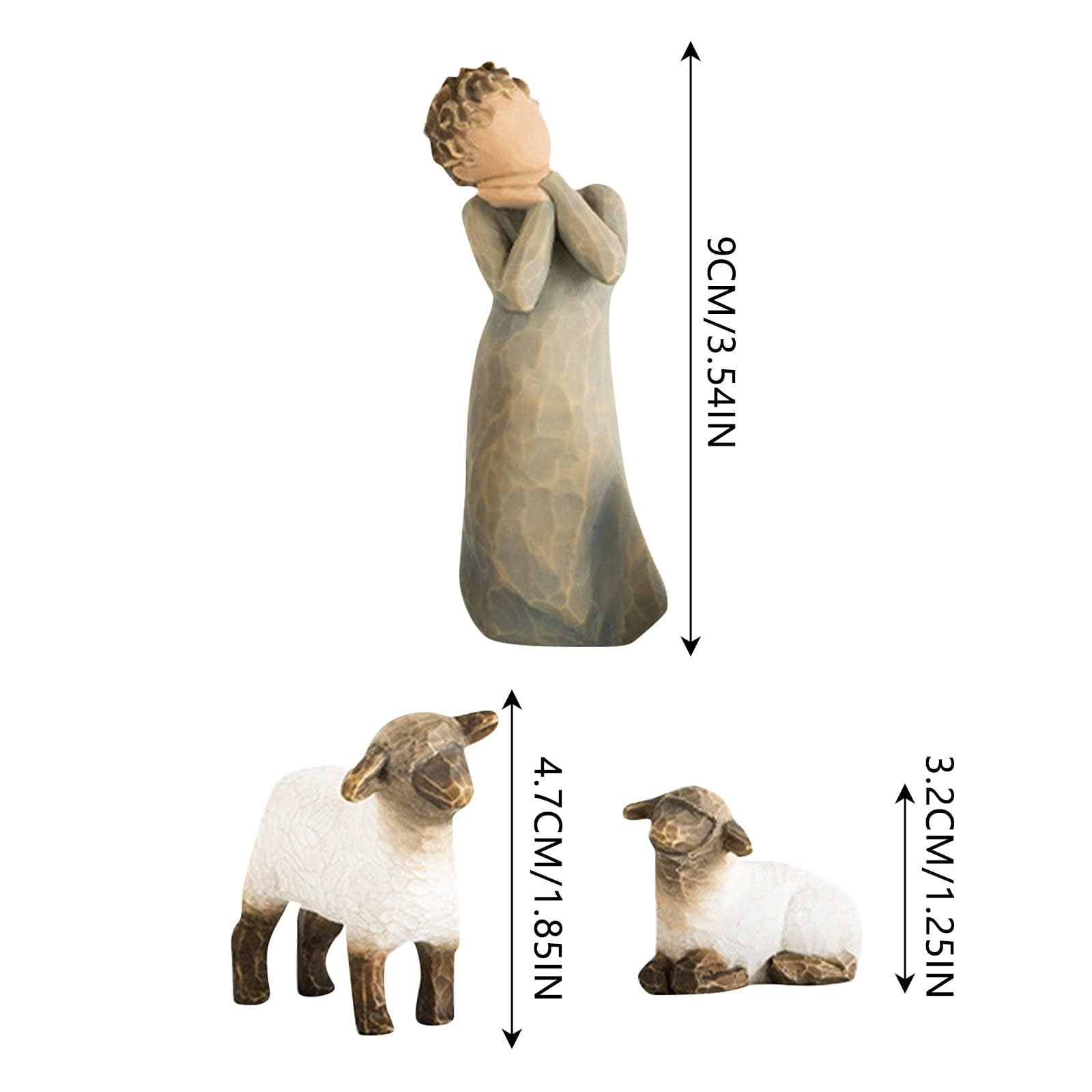 Set Presepe In Resina - Sacra Famiglia Con Figure Dettagliate, Dipinte A Mano | Decorazione Natalizia Per Camino O Mensola