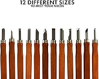 Vista 3 de Kit de herramientas de tallado de madera de alta calidad, herramienta duradera de acero inoxidable de alto carbono para niños y adultos, cuchillos