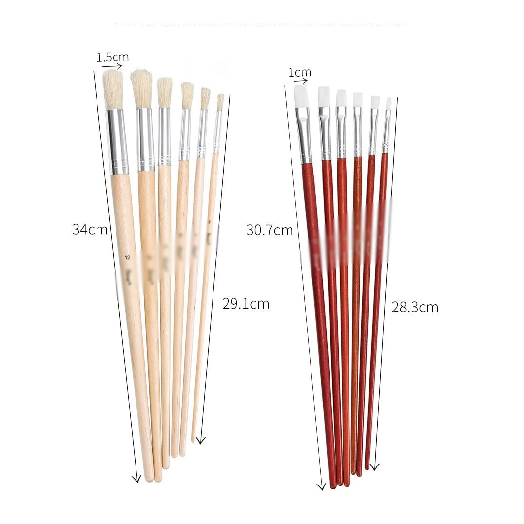 Ensemble de 36 pinceaux pour Rideaux, stylos pour Toile, tiges de Vernis, pinceaux pour Aquarelle, Ensemble de pinceaux à Huile en Soie