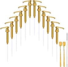 12PCS Syrup Pump for 25.4 Oz/750ml Flavorings Bottles, Coffee Syrup Pump Dispenser, Compatible with Torani, Matteo's, DaVinci, Jordans Skinny Syrups Bottles, Syrup Dispenser for Coffee Bar Accessories