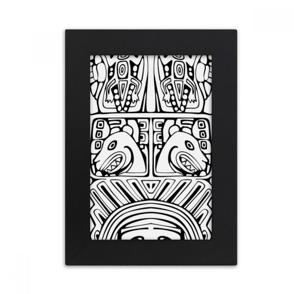 Cadre photo noir totem indien : idée cadeau originale pour anniversaire et deco bureau