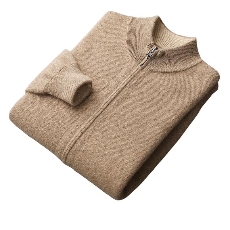 Suéter de cachemir para hombre con cuello alto y cremallera para invierno 6