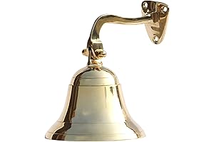Exquisite 4" Brass Wall Mountable Ship Bell: A Nautical Treasure