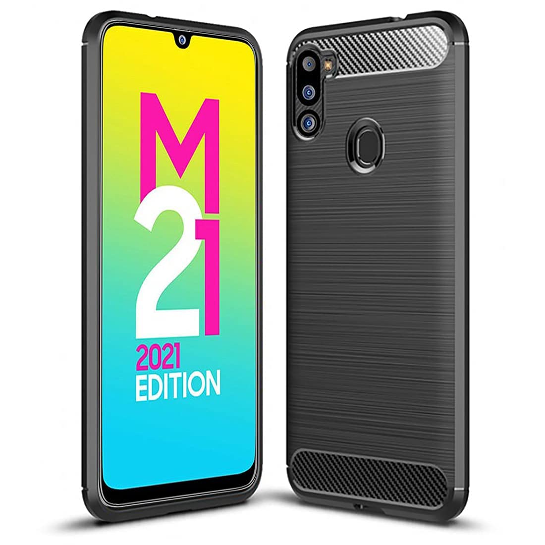 Bracevor Back Cover for Samsung Galaxy M21 2021 Edition / M21 / M30s (Black) | Brushed Texture | Rugged Armor Cover (B0B5GBX4V9) Amazon Price History, Amazon Price Tracker