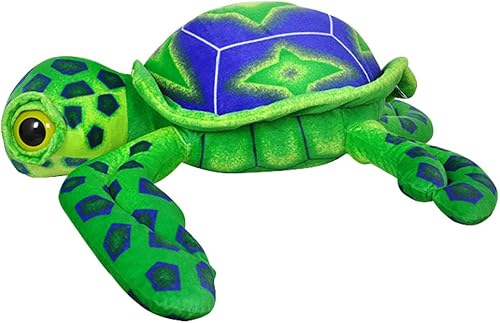 Miniatura 4 de Muñeco de peluche suave de tortuga marina con emulación de peluche, juguetes de peluche de tortuga y el mejor regalo para juguetes para bebés (azul,