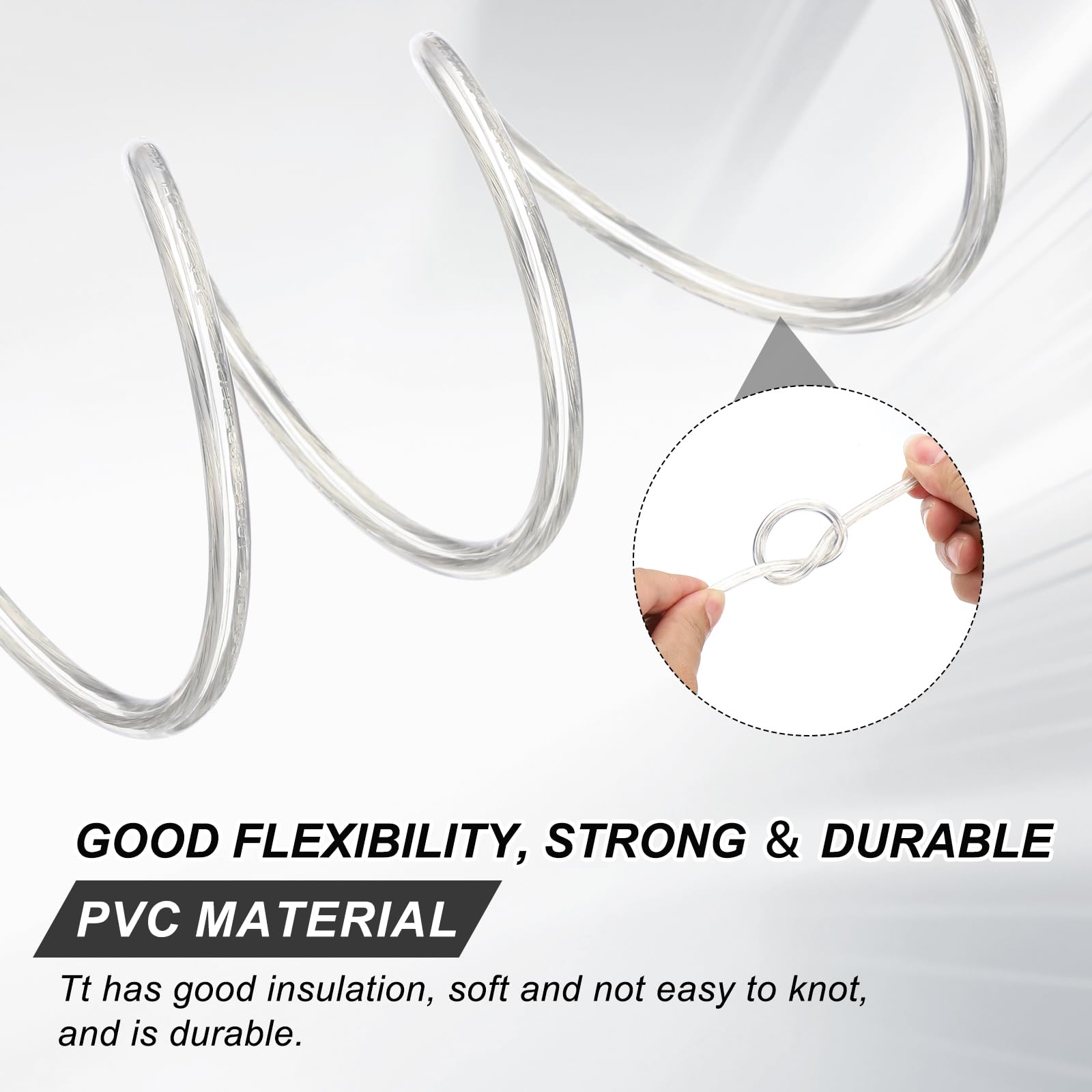 QUARKZMAN Cavo Elettrico Rivestito in PVC 2 Anime Guaina Alimentazione 18AWG 30m/98.4ft, Cavo Elettrico per Filo Lampada LED Cavo Audio rigo Altoparlante Trasparente