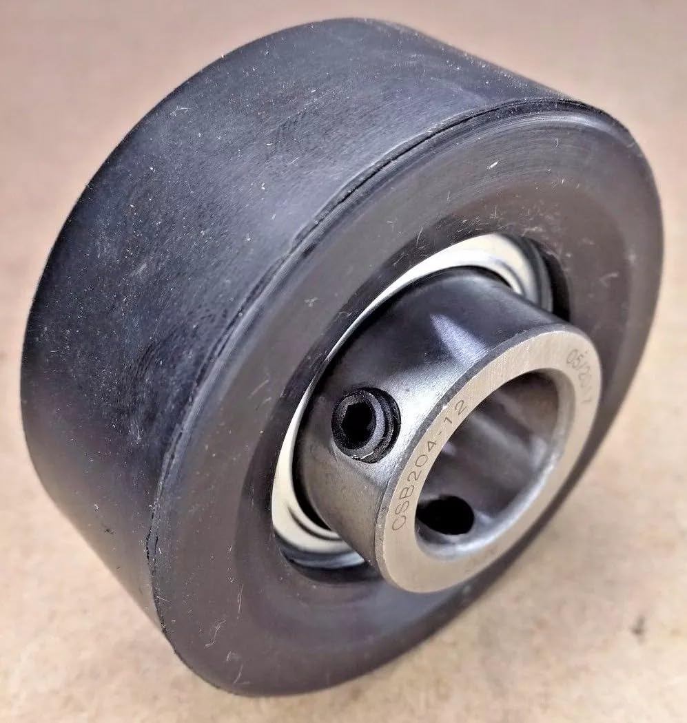 CSB201-8 RCSM8S HVAC Cartridge Bearing Static Conductive Rubber Boot 1/2" (12.70mm) Round Inner Diameter, Rubber Boot Cylindrical OD 64.30mm, OD Width 1" 25.40mm, Total Width 28.97mm