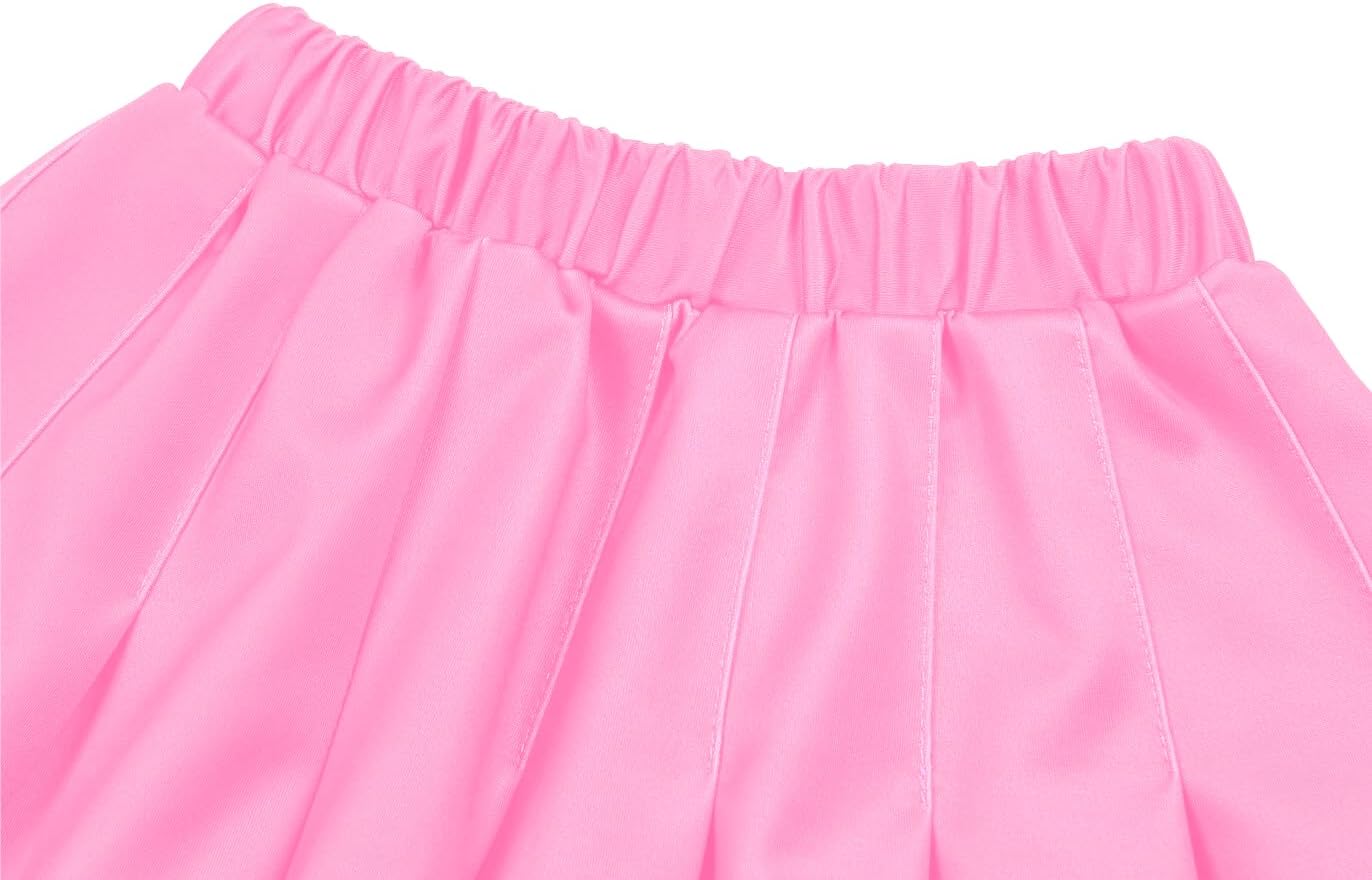 Toddler Cheerleader Costume Kids Cheer Outfit, Pink Cheer Uniform for Girls Cheerleading Birthday Gift Halloween - Image 4