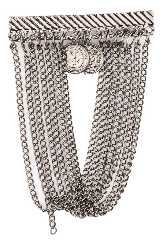 the tie hub Zarome Gunmetal Chain Lapel Pin For Men-picture-22
