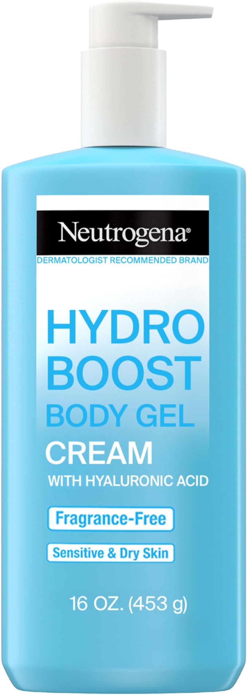 Hydro Boost Fragrance-free Hydrating Body Gel Cream, 16 Ounce