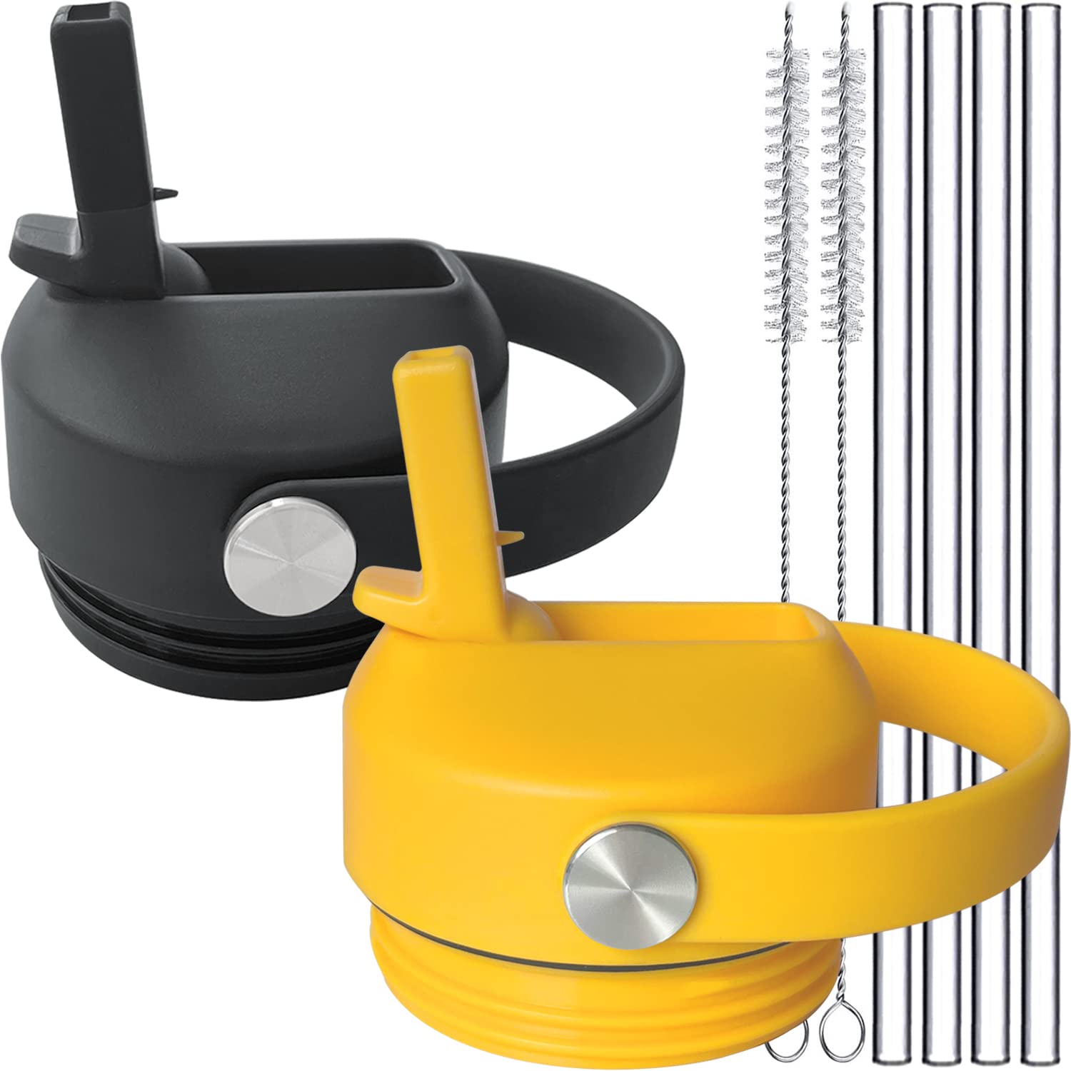 Straw Lids for YETI Rambler Cap 12 18 26 36 64 oz and Jr 12 oz  Replacement, Flexible Handle with Straw for Chug Cap Top Accessories  Replacement