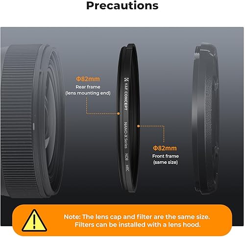 Miniatura 7 de K&F Concept Filtro de lente ND ND8 de 3.031 in (filtro de densidad neutra fija de 3 paradas), 28 recubrimientos multicapa HD hidrofóbico ultra