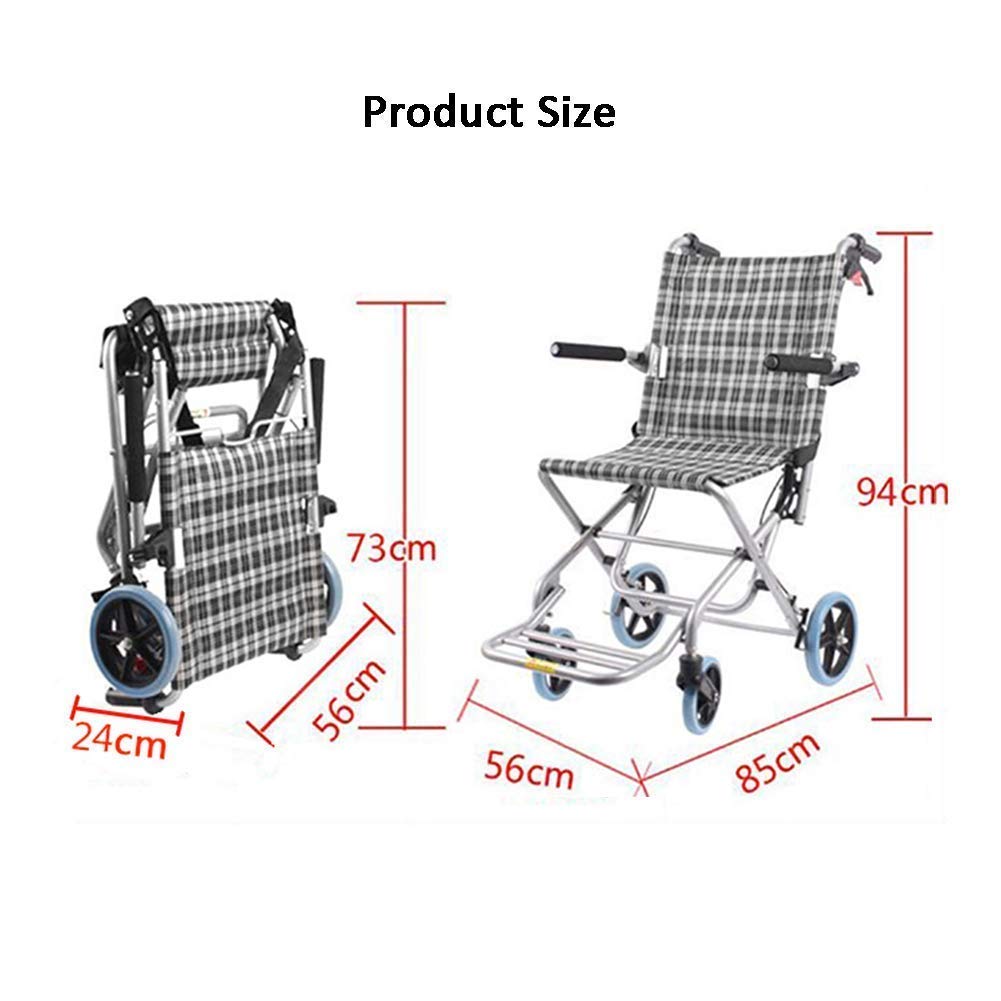 Rollstuhl Faltbarer, Leichter, Tragbarer, Faltbarer Transit-Reise-Rollstuhl Aus Aluminium