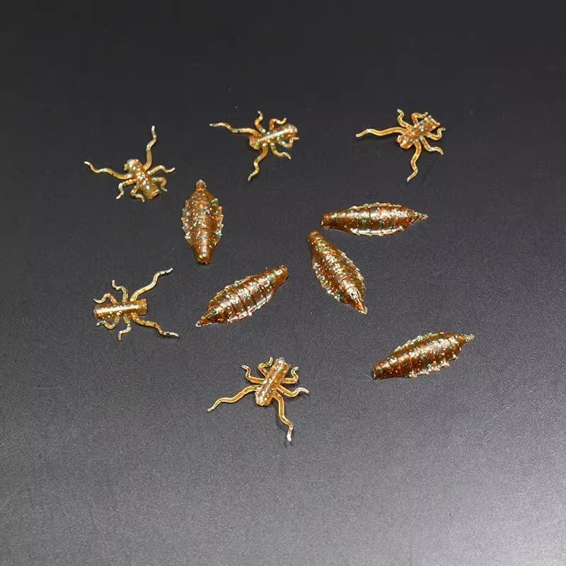 40pcs Dragonfly Nymph Rubber Bodies Fly Tying Materials Assorted Trout Fly Fishing Lure