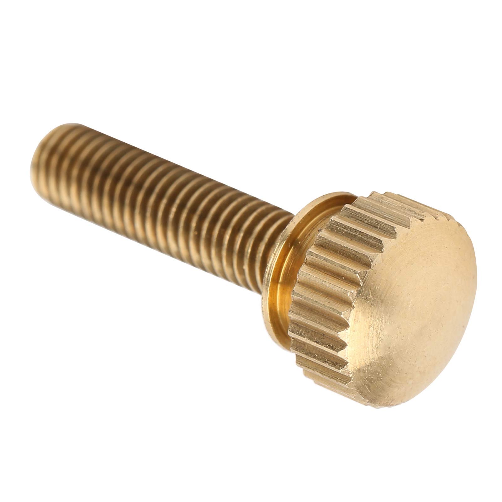 50 tornillos de pulgar planos moleteados, sujetador antideslizante de cobre puro con cabeza redonda M5, tornillo de torsión moleteado para uso industrial y de construcción con resi (M5*20mm)