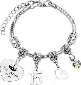 Quinceanera Gifts Jewelry 15th Birthday Gift Sweet 15 Gifts Fifteen Years Old Gift for Birthday Sweet 15 Quinceanera Present Happy 15th Present for Friend Sister Daughter