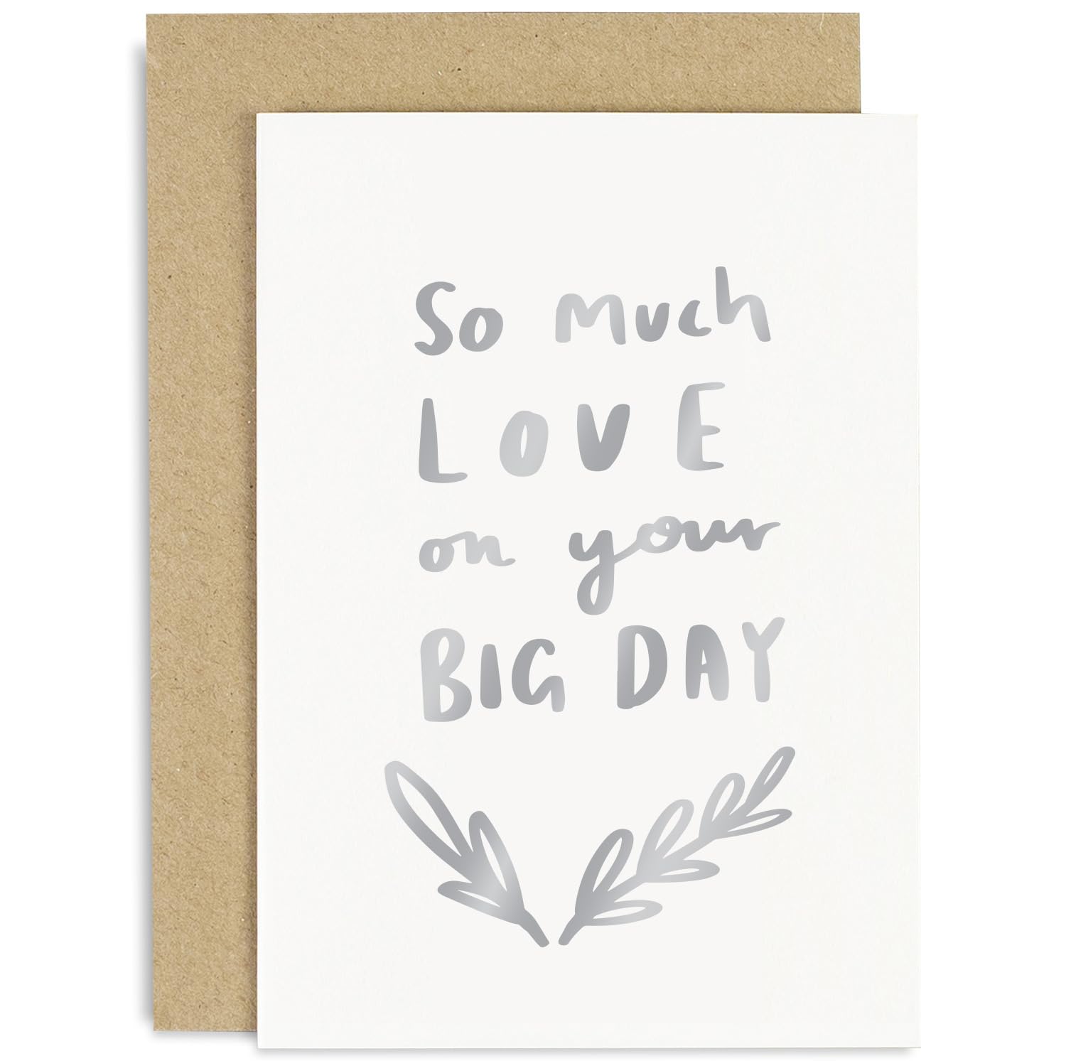 Old English Co. Hochzeitskarte Für Paare – So Much Love, Mit Goldfolie, 12x17 Cm, Innen Blanko