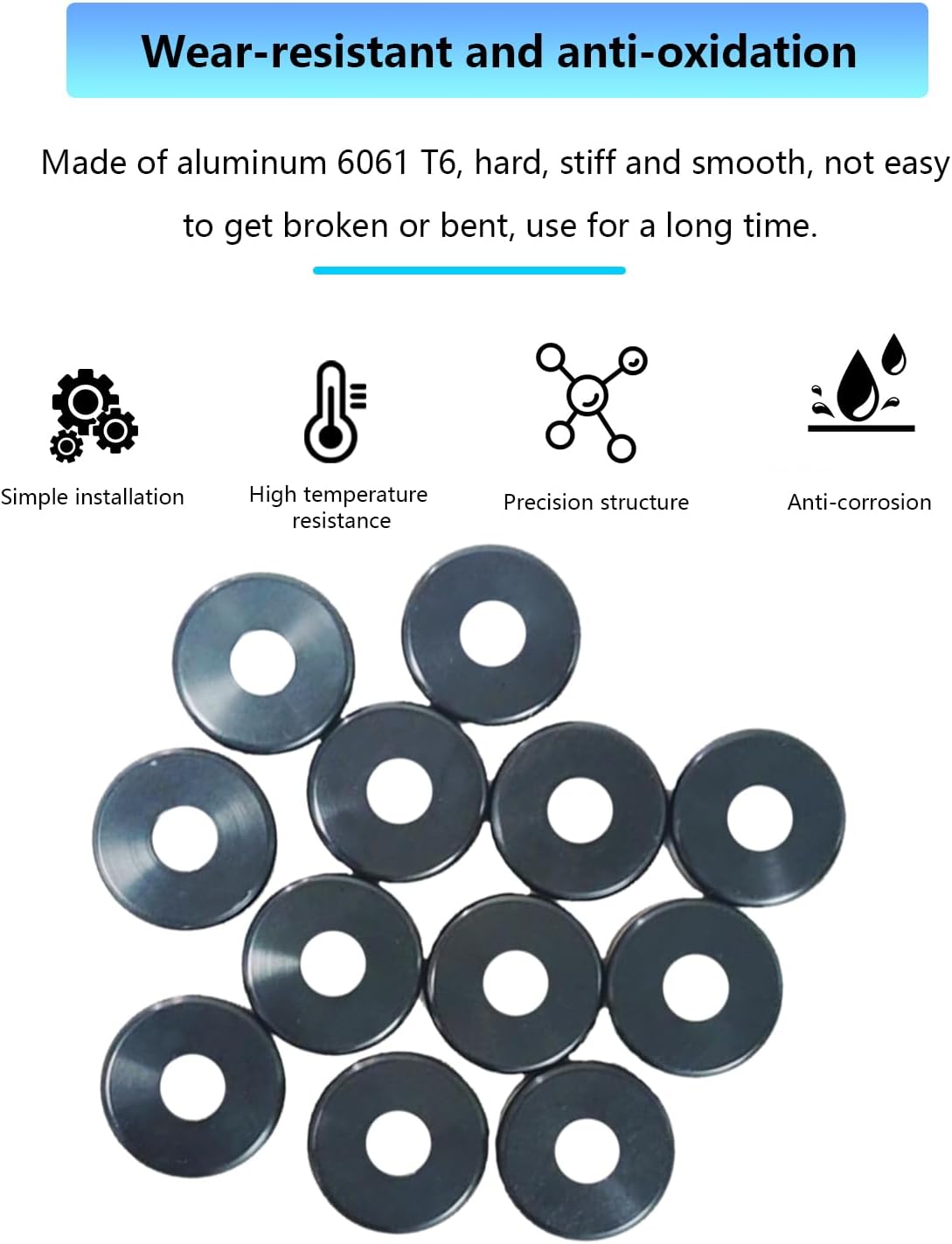 12pcs A Arm Dust Cover Caps compatible with Banshee 350 Blaster 200 Raptor YFM125 YFM250 YFM660R YFM700 YFZ450/YFZ450R/YFZ450X, 5YT-23517-00-00 Aluminum Rebuid Kit